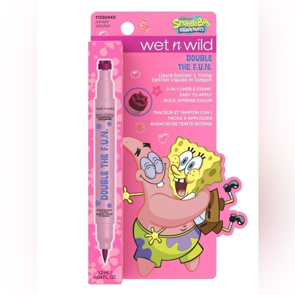Wet N Wild SpongeBob Double The F.U.N. Liquid Eyeliner and Stamp - Picture 2 of 9